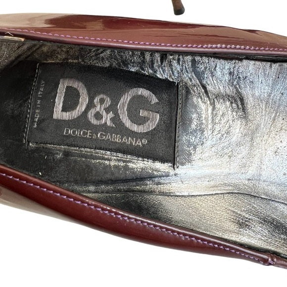 DOLCE & GABBANA Patent Leather Pumps in Eggplant Purple Size 40 US 9.5 - Picture 8 of 13